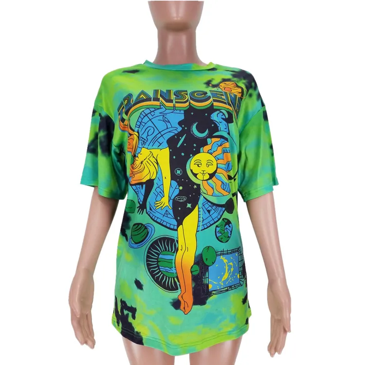 

LD-99051 Summer New Style Women'S Clothing Wholesale Sexy Printed Loose Top T-Shirt