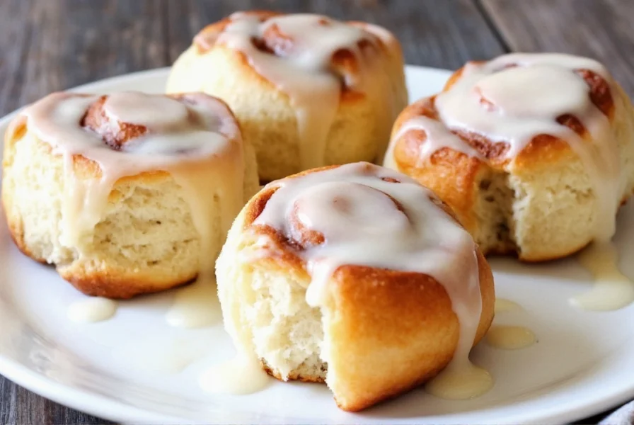 Step-by-step process of making cinnamon rolls with cream cheese frosting