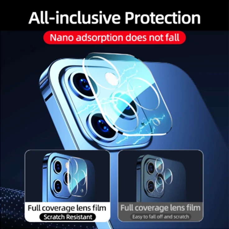 
newest 9H High Quality Scratchproof tempered glass camera lens screen protector For iPhone 12 Pro 