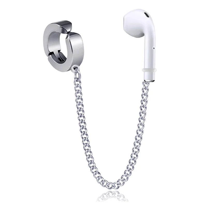 

new design Anti lost headphone Chain earring wear AirPods Chain For Wireless Earphone, Sliver