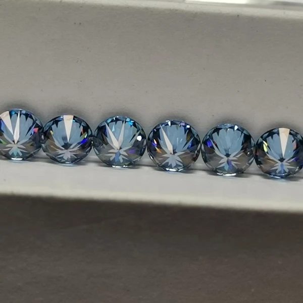 

Light Blue Color Brilliant Moissanite Gemstone Synthetic Diamonds for Sale