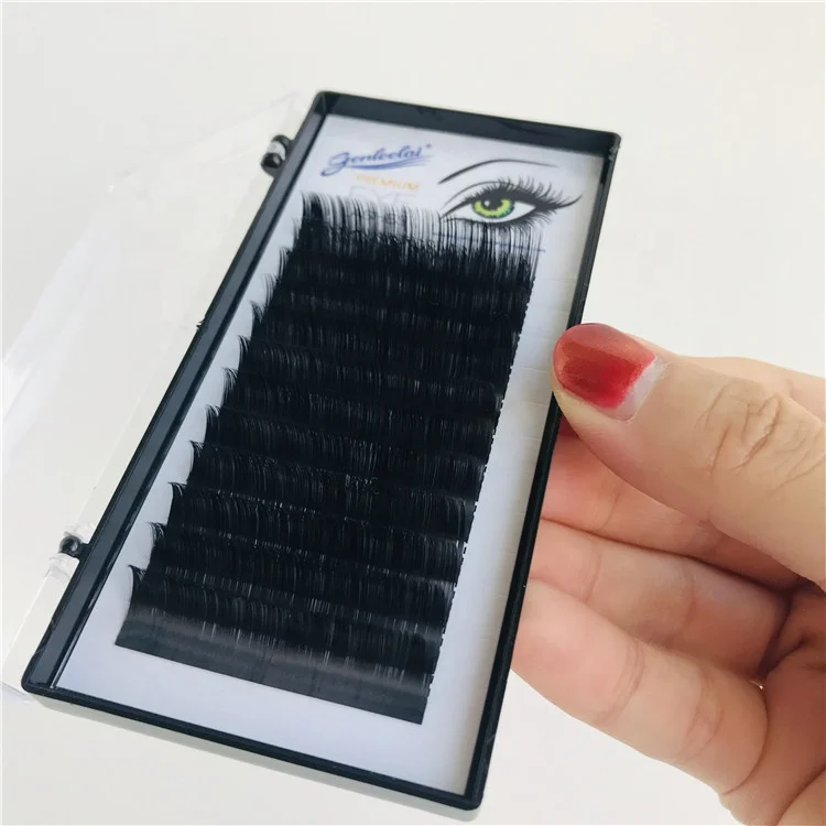 

Easy Fan Korean PBT Volume Lashes Individuals Extensions Russian Volume Wholesale Cruelty Eyelash Vendor Shipping Samples