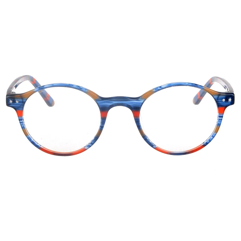 

Fashion round double color optical eyeglasses frame acetate