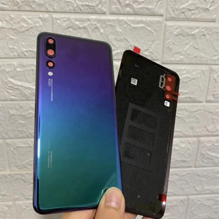 

Rear Housing Cover Glass Back Battery Cover for Huawei p20 pro with camera lens, Aurora