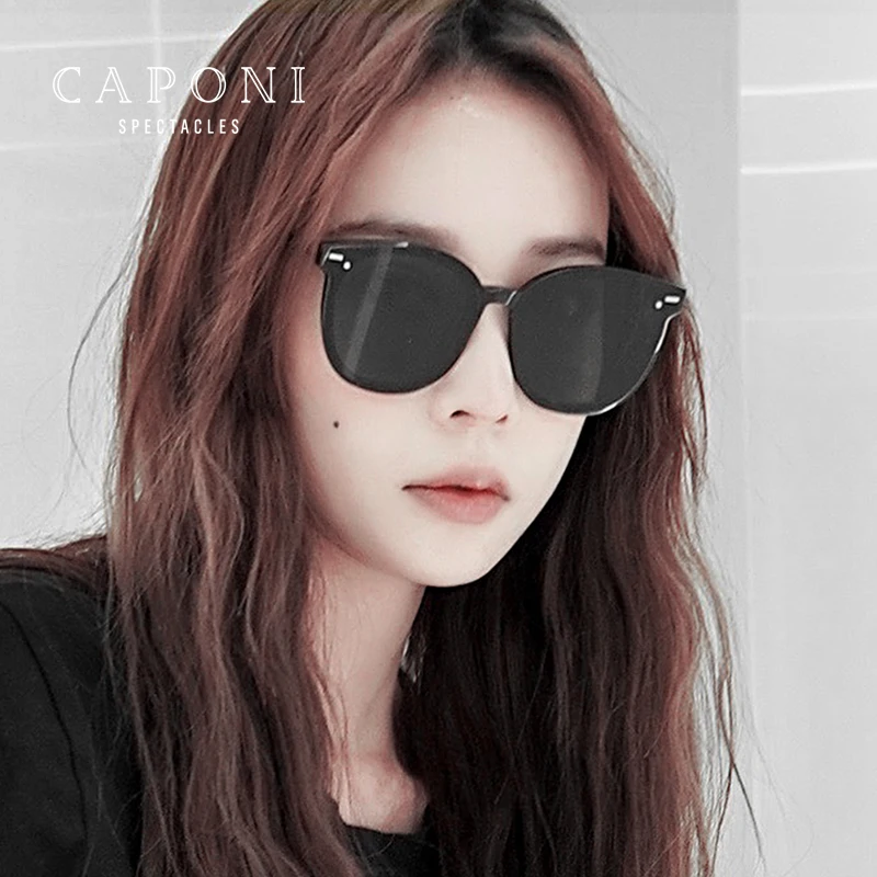 

CAPONI Sun Glasses Wholesale Unisex Flexible TR Frame TAC Polarized CE Womens Sunglasses Trendy Oculos De Sol Feminino Shades