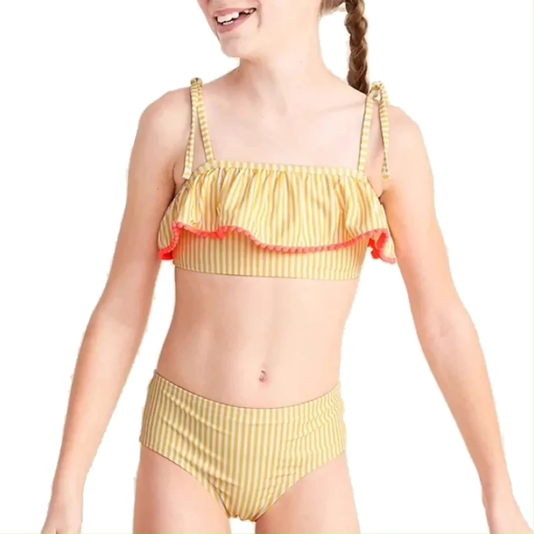 ruffle overlay bikini top