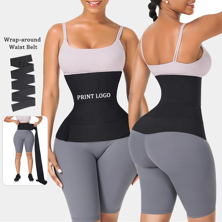 

Custom Logo Slimming Waist Trimmer Tummy Wrapping Waist Trainer Shaper Women Waist Belt Slim, As shown