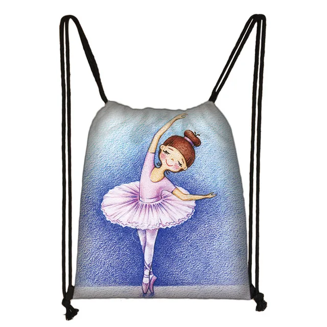

Ballet Dancer Print Drawstring Backpack Kids School Bag Women Fashion Storage Bag Swan Lake Teenager Girls Travel Backpack Gift, Customized color