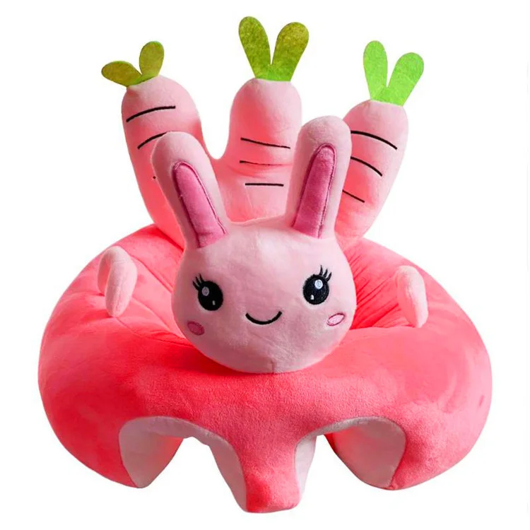 

Cartoon baby learning seat baby learning to sit on the sofa plush toys sitting early education baby sofa chair, Pink white
