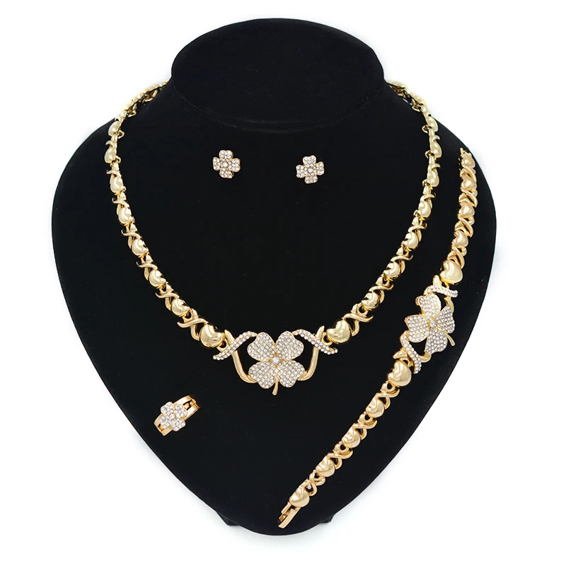 

Gold plated lucky forever jewelry necklace set jewelry women