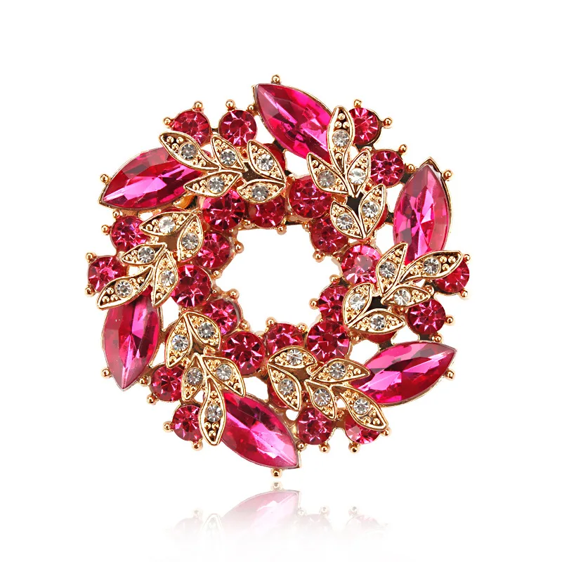 

High-grade environmentally friendly alloy flower brooch wholesale spot wholesale full diamond flower brooch brooch, Picture
