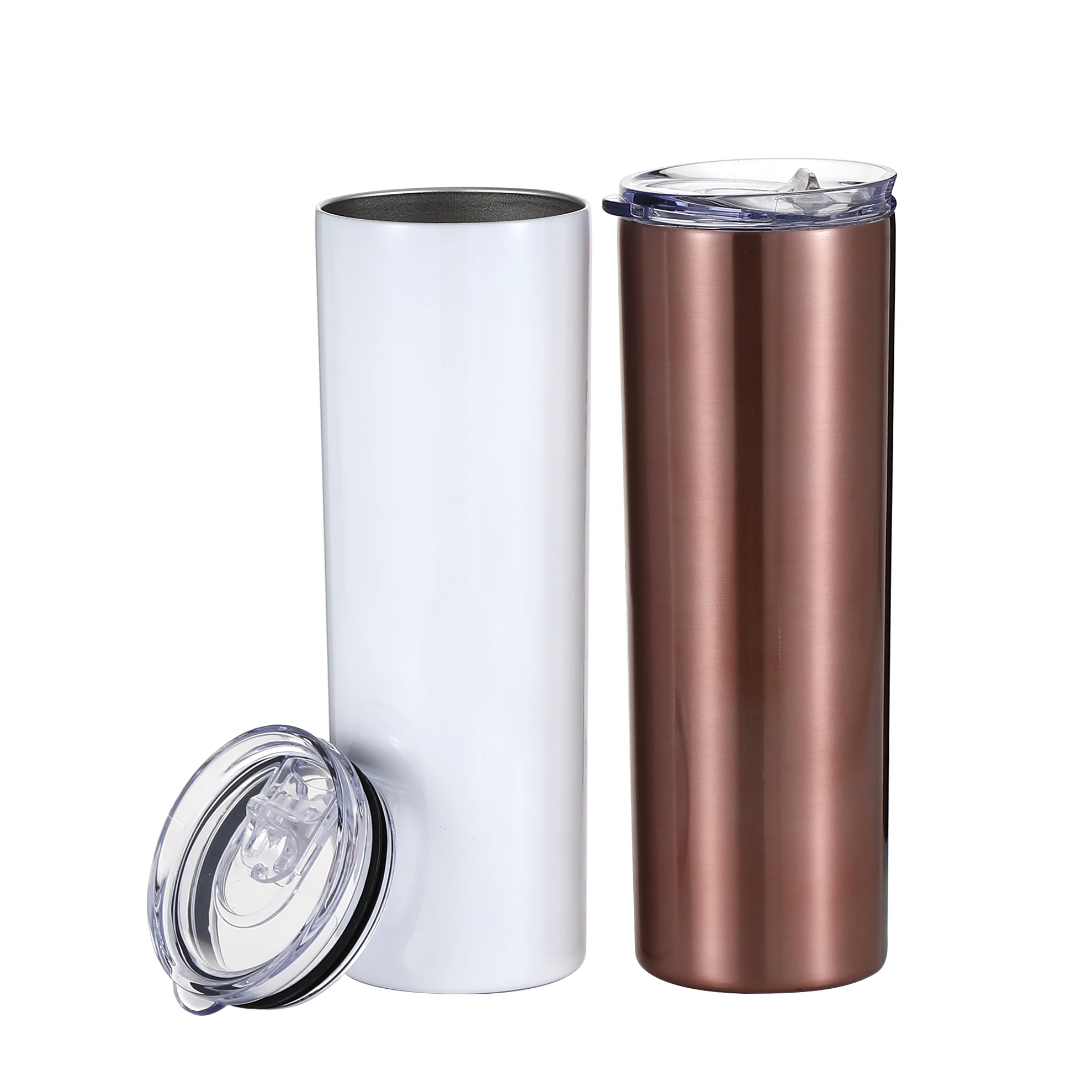 

Ready to ship 15/20/30oz Sublimation Blank Tumbler Double Wall 18/8 Stainless Steel Thermo Tumblers With Slide Lid And Straw