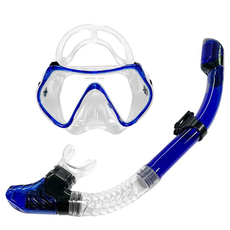 

Youth Panoramic Wide View Tempered Glass Adjustable Strap Anti-Fog Scuba Snorkel Diving Mask for Adults, Customized color