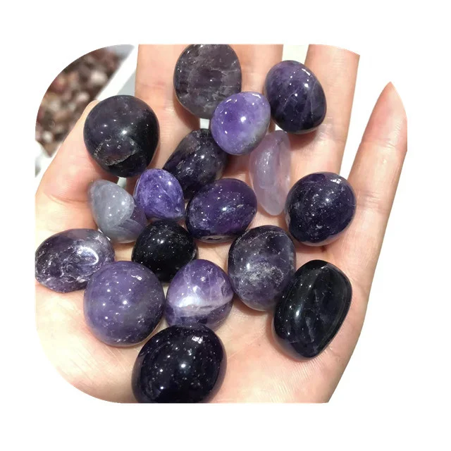 

Bulk wholesale 10-20mm crystal spiritual natur stone heal amethyst tumbled stones for Decor