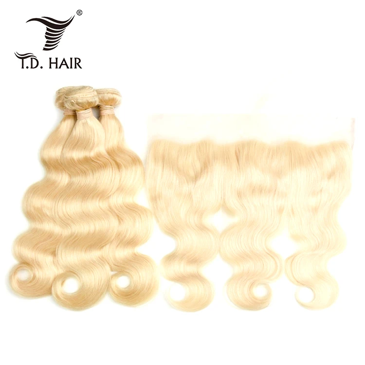 

Blonde Virgin Remy Human Hair,613 Cuticle Aligned Hair Bundles With Frontal,Blonde Virgin Human Hair 613 Bundles With Closure