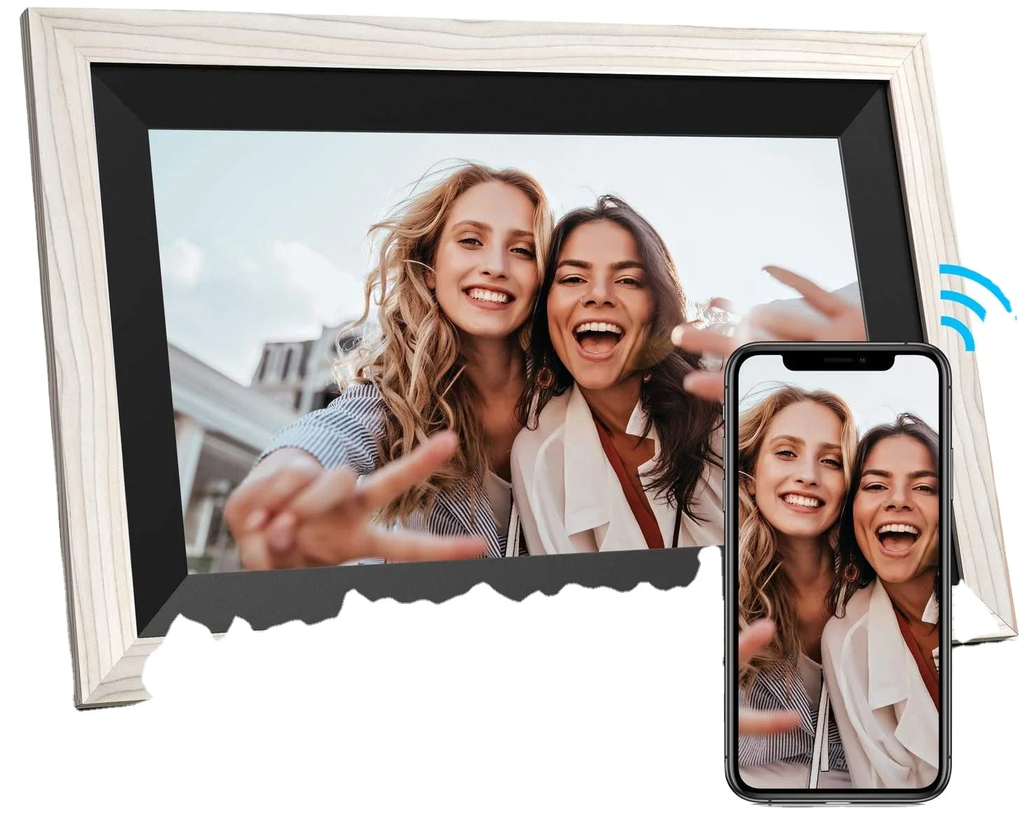 

bulk stock wooden 16GB ips touch Digital Photo Frame 8'/8.2' Auto Rotate share Photos/Videos frameo WiFi Digital Picture Frame