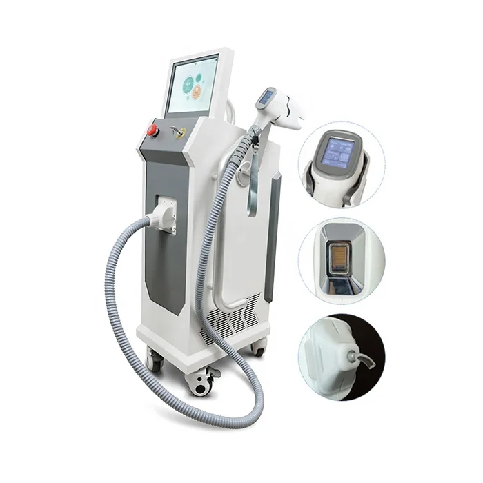 

Professional 808 nm laser diode portable hair removal machine, Grey and white