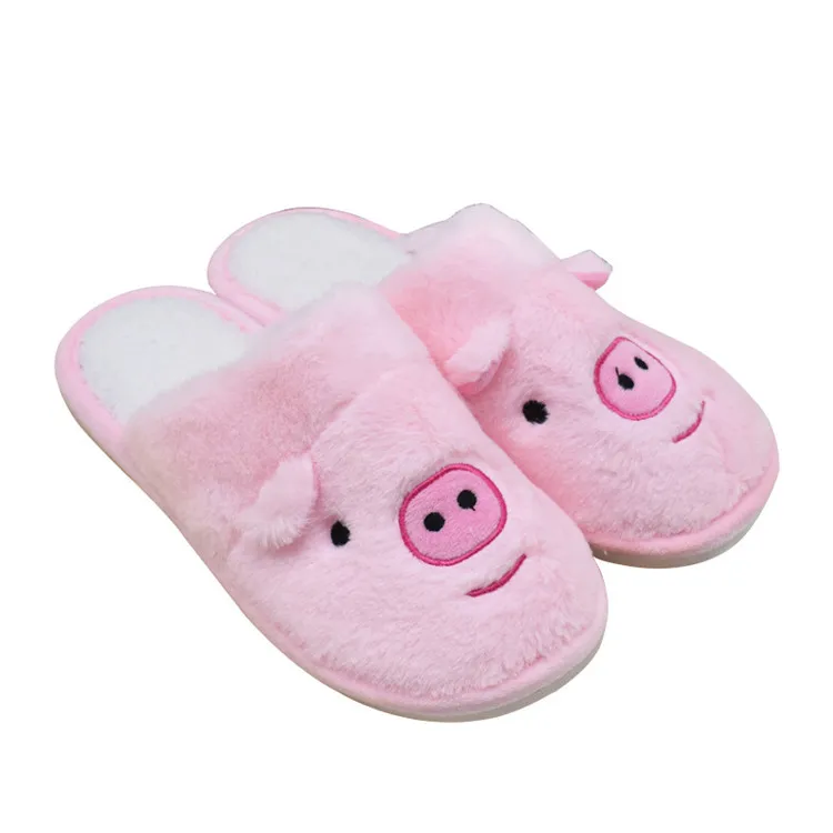 

New Cartoon Warm Slippers Couple Home Cotton Slippers Plush Thickened Cotton Slippers, As picture