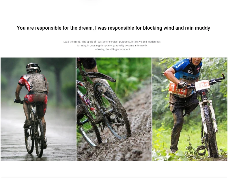 WEST BIKING Bike Fenders with Led Taillight Front Rear Mudguards Bicicleta MTB Quick Release Mountain Portable Bicycle Fender