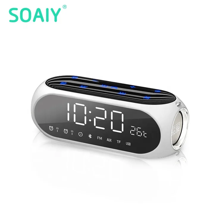 

SOAIY Dropshipping Chinese tone version BT 5.0 FM radio play sterio bloothooth speakers vibration speaker