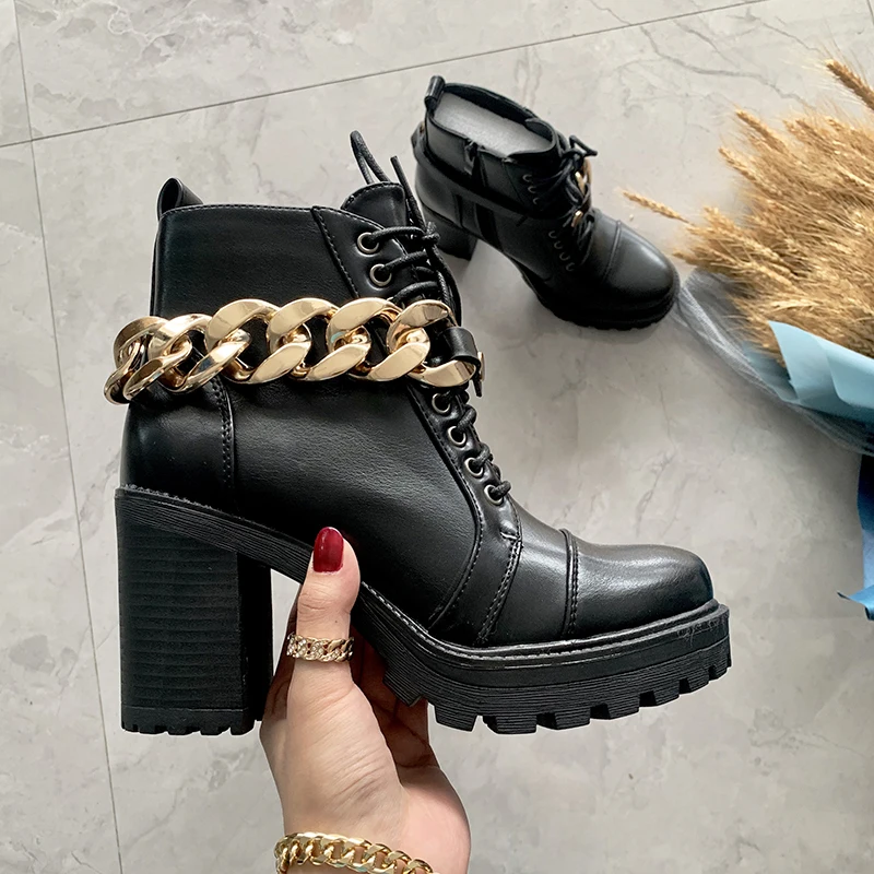 

New fashion trend high heel boots women leather boots shoes