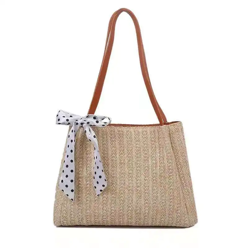 

Straw woven bag 2021 new spring and summer vacation wind fairy one-shoulder bag fashion large capacity satchel