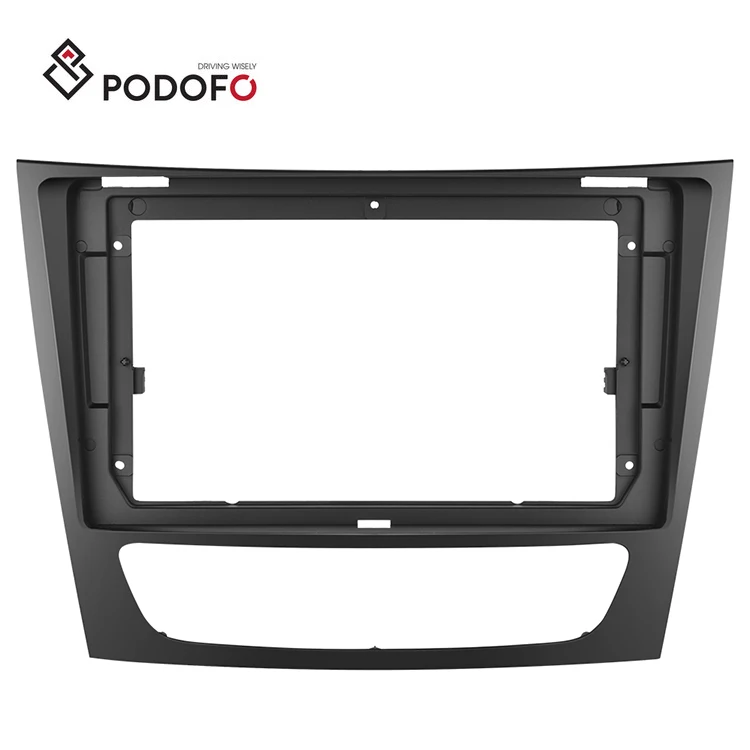 

Podofo Double Din 9'' Car Radio Frame For Mercedes Benz E-class W211/CLS-class 2005-2008 Stereo Radio Fascia Frame