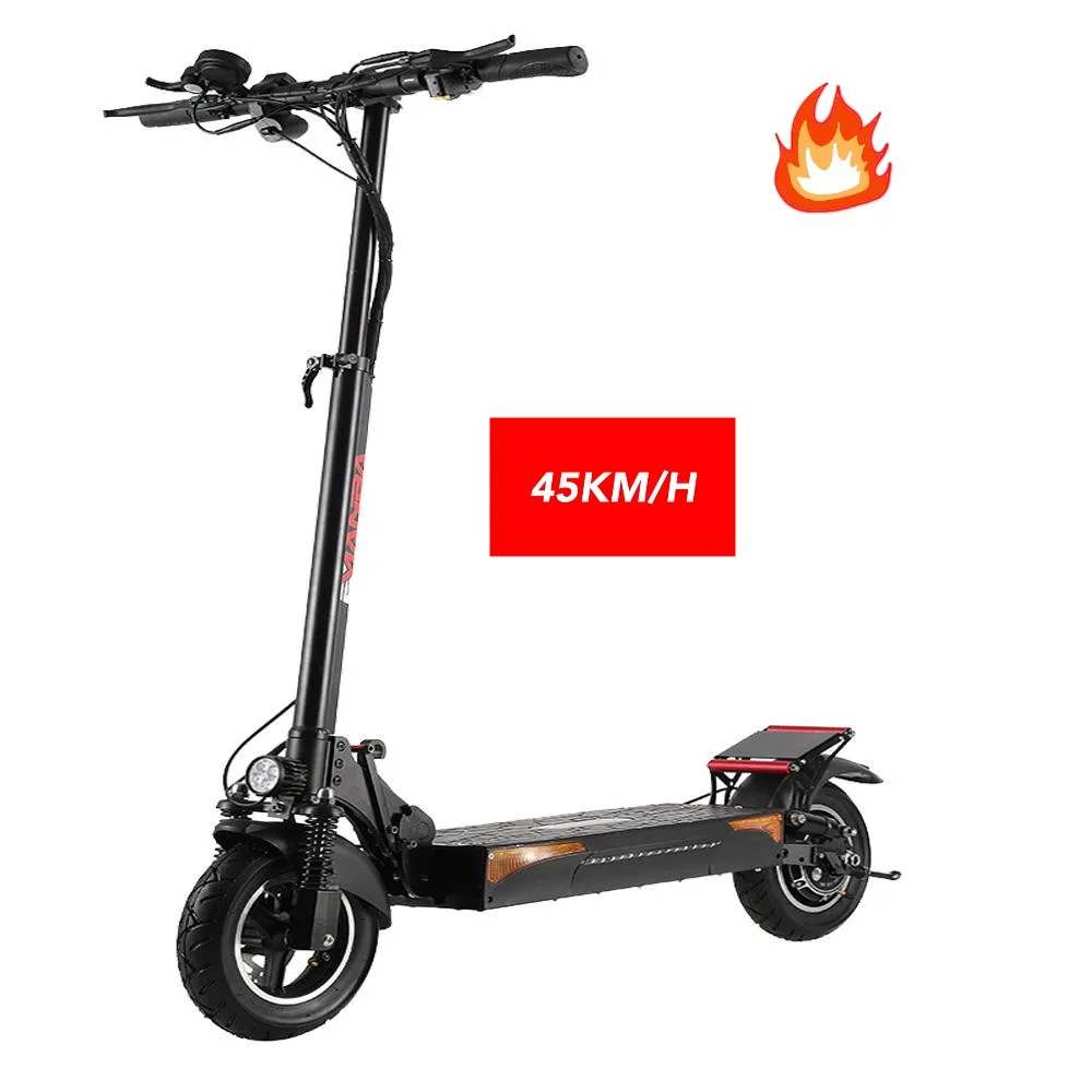 

EU warehouse eec 48v off road foldable two wheel powerful 45km/h 10 inch 48v 500w 10 inch fold e scooter for adult