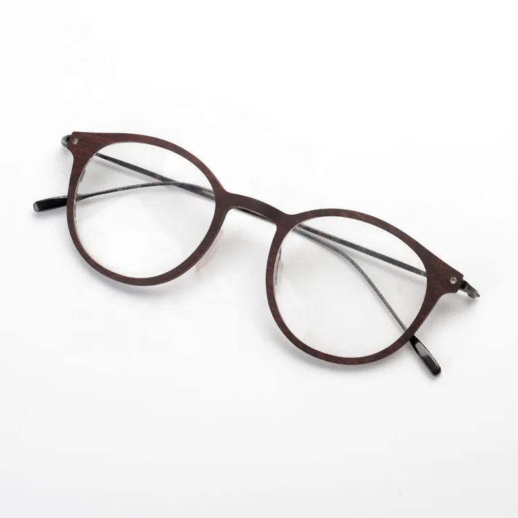 

2019 new model eyewear frame glasses wooden metald frame eyeglasses