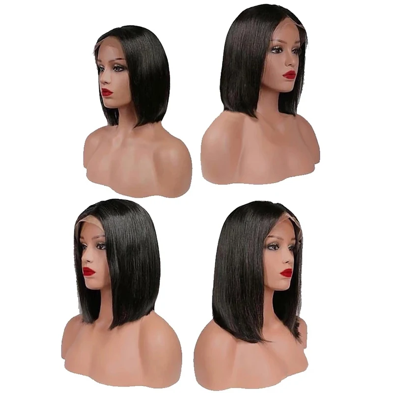 

Natural Wholesale 4x4 Lace Closure Bob Wig, Cuticle Aligned VirginPeruvian Human Hair Wig Vendors