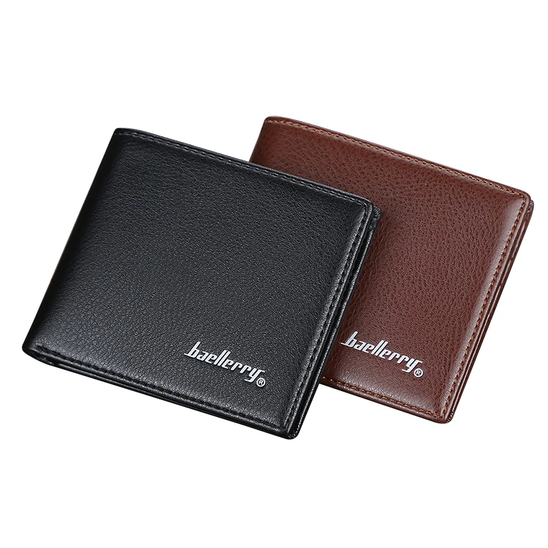 

Men Cash Stuffing Wallets Casual PU Leather Bifold Wallet Open Thin Money Clip Card Holder Short Horizontal Soft Leather Wallet