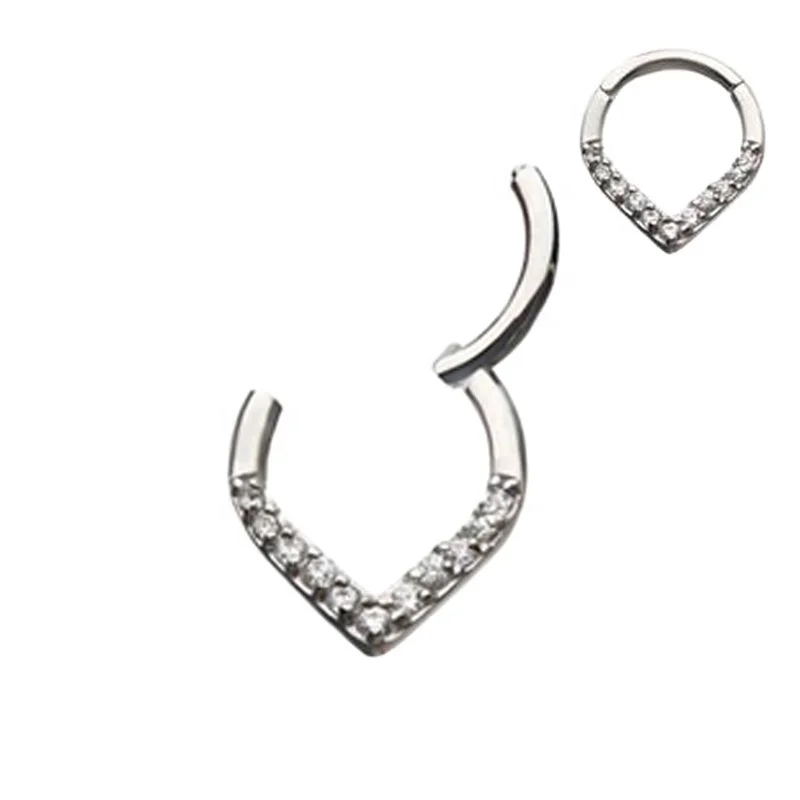 

G23 Titanium Segment Ring With CZ Pave Face