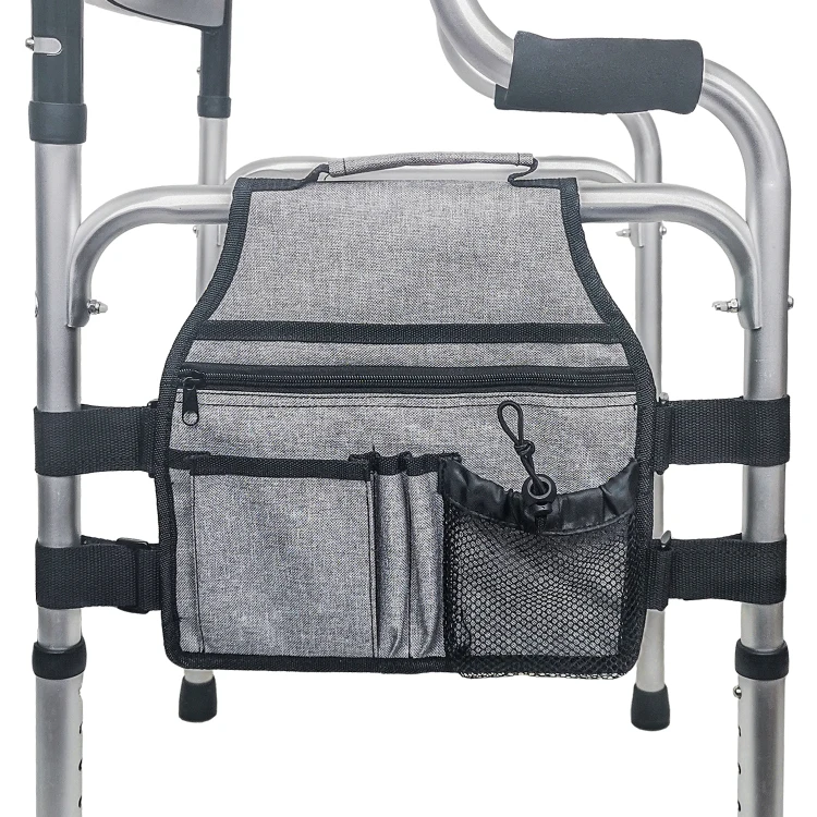 

Side Walker Wheelchair Double-Sided Attachment Pouch Organizer Tote Bag for Seniors or Elderly