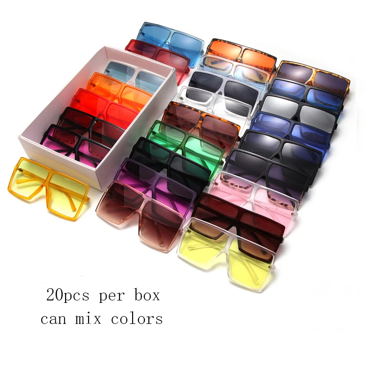 

SKYWAY Hot Sale Free Shipping 20pcs Per Box Square Oversize Sunglasses Women Shades Sun Glasses