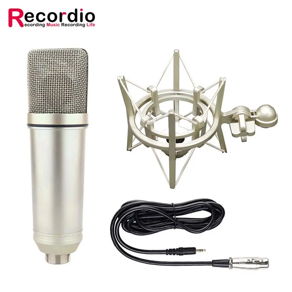 

GAM-U87 Brand New Studio Microphone Kits With Shock Mount With High Quality, Champagne