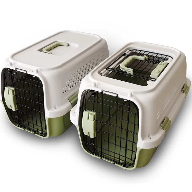 

Portable Dog Cages Crates Durable Multicolor Pet Cages Carriers Houses cat Transport Box cat Air Box cage, Picture
