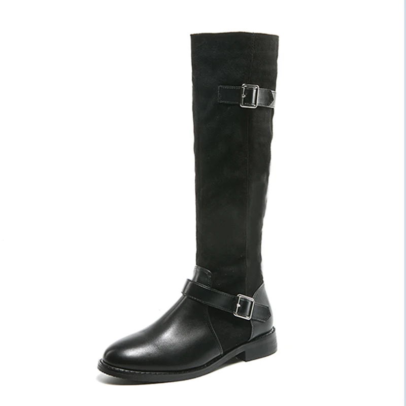 

Retro lace up knee high boots for woman gladiator long bottes thick heel platform sapatos feminino martin boot women Knee boots