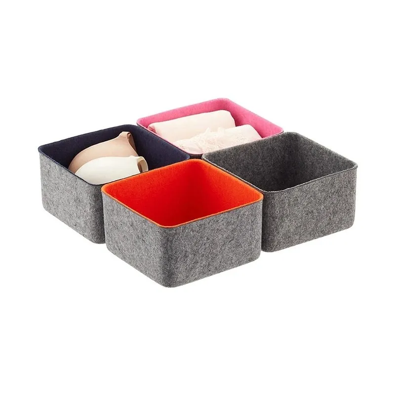 

2020 new products felt Office Drawer dividers felt organizer trays storage bins, Customized color