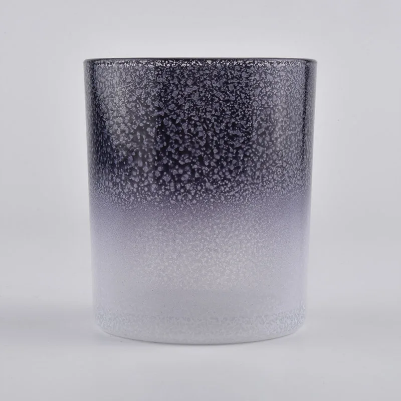iridescent glass candle jar