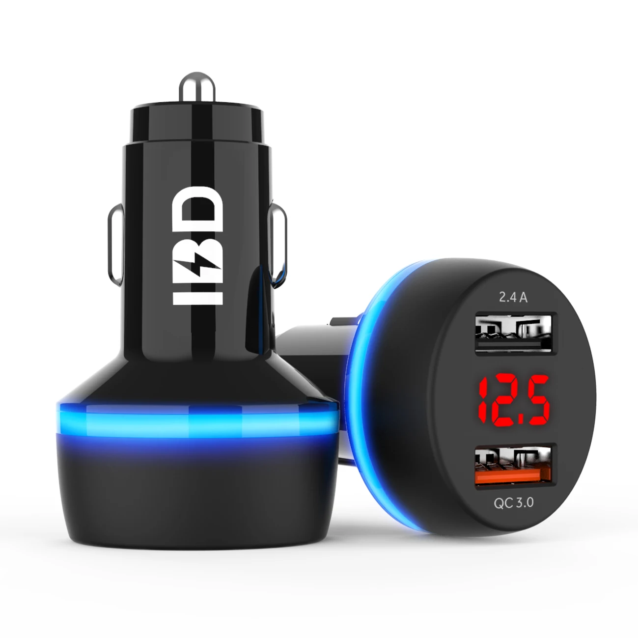 

IBD Factory Direct Sale 30W Quick Charging QC 3.0 Mini Dual Usb fast Car Charger for cell phone
