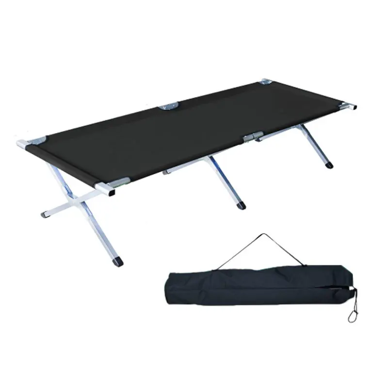 

Hiking Traveling Portable Camping Cot with Carry Bag for Adults, 2020 New Product Outdoor Folding Black Lightweight Bed