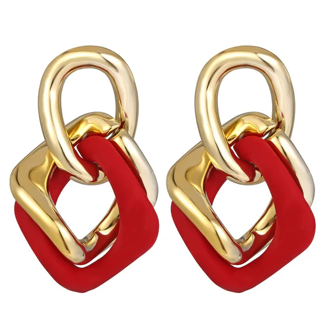 

Trendy Gold Copper Hoop Earring for Women Girls Elegant Geometric Circle Twist Round Earrings Minimalist Brincos Jewelry, Gold plated