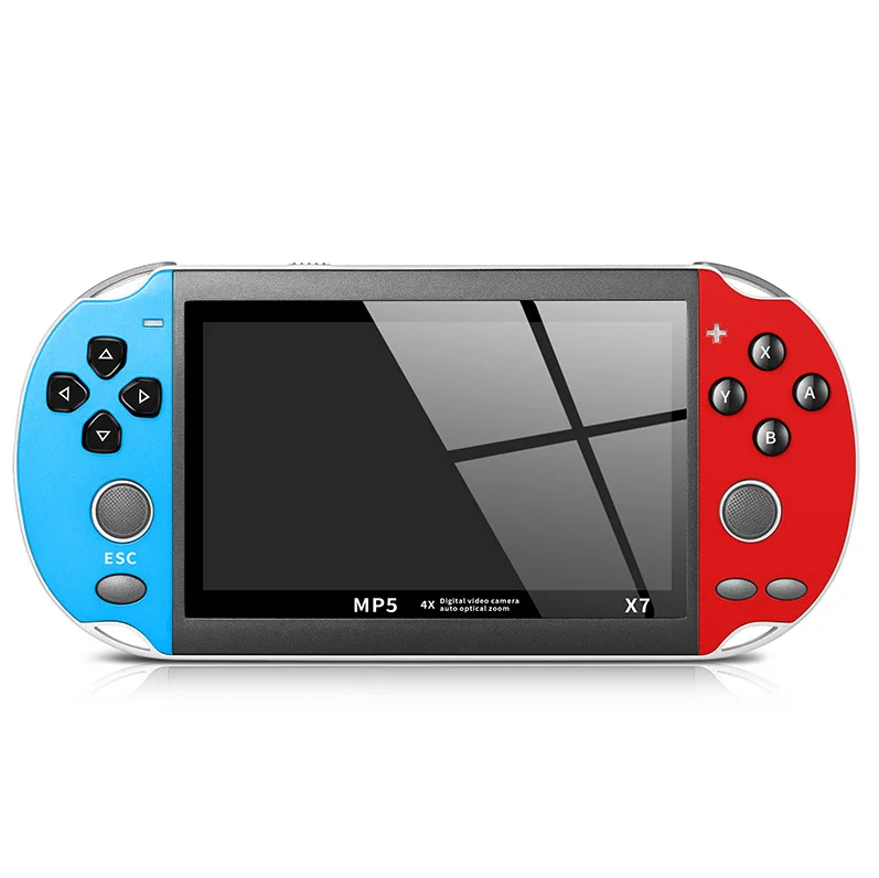 

Wholesale Newest X7 Portable Retro Video Game Console Built in 8GB 4.3'' 64Bit Handheld Game Player, Blue, red, blue and red