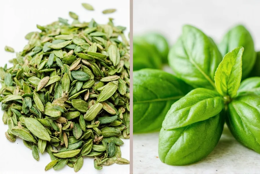 Dried basil storage
