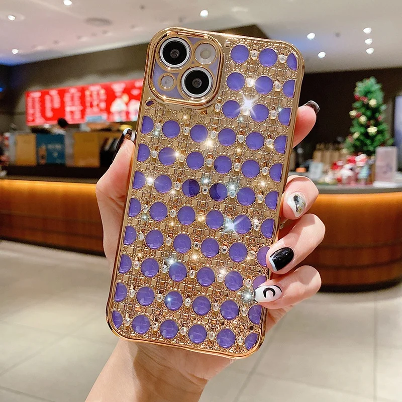 

Luxury Bling Cover Case For iPhone 13 12 11 Pro SE 7 Plus XR Xs Pro Max custom mobile phone bags & cases Protective House