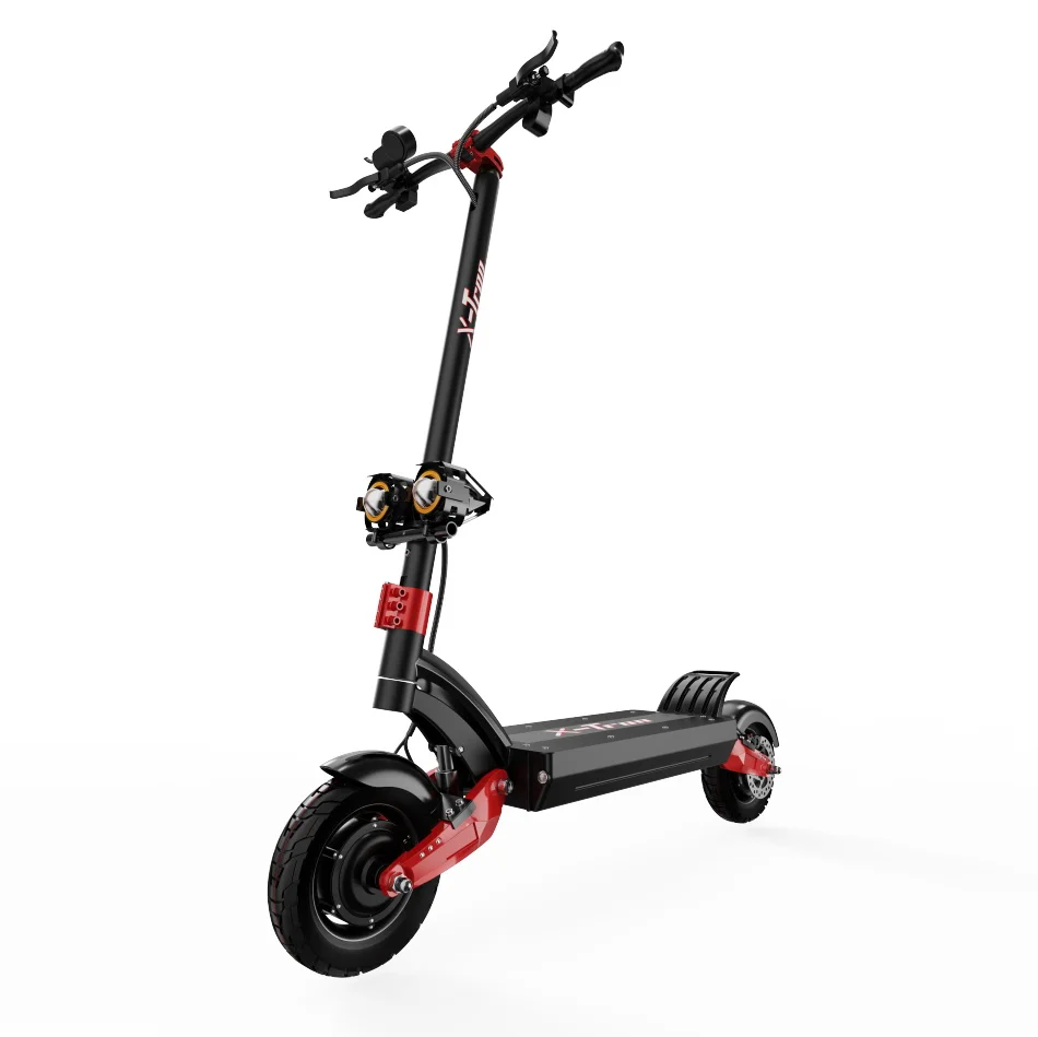 

2021 Electric Scooter Dual Motor 1200w 52V 25ah Electric scooter with 10 inch off-road tire adult, Black