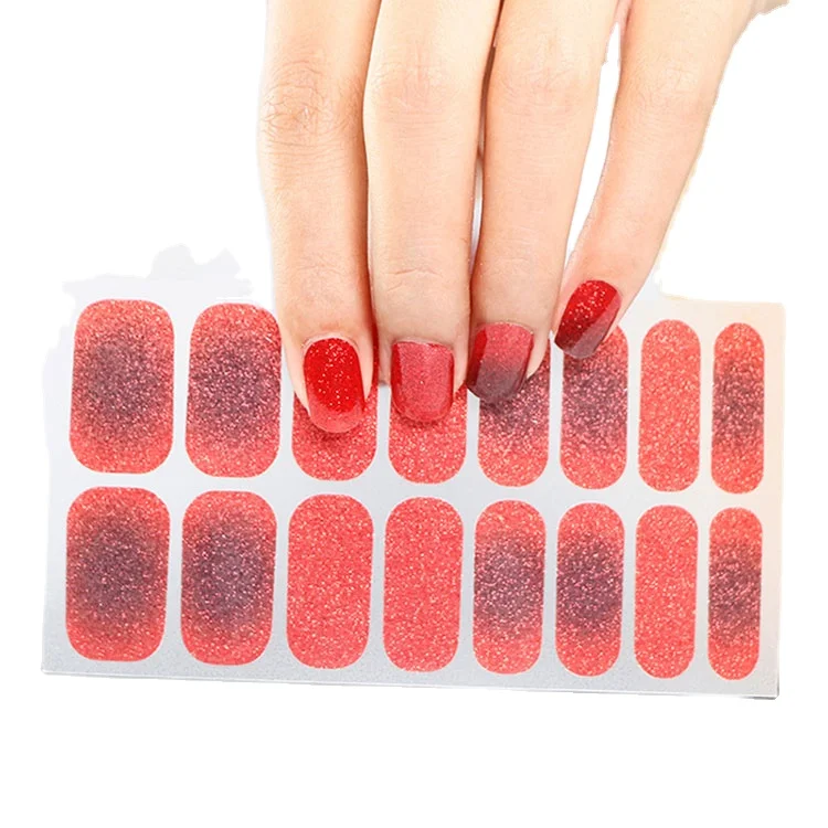 

30 Strips Korean Women Beauty Accessories Ohora Semi Cured Gel nail extension leopard print designer nail transfer foil stickers, Colorful