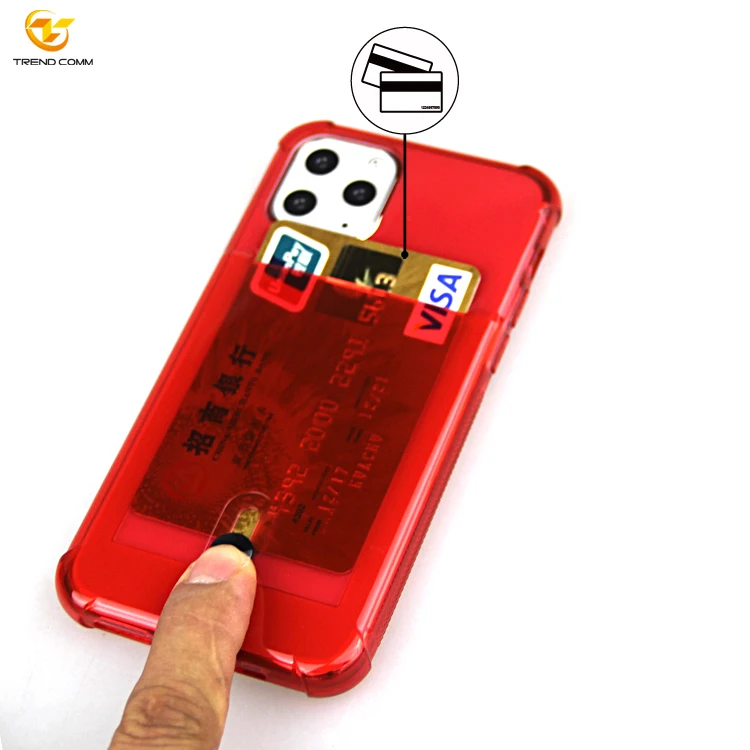 

Wholesale Good Quality Premium Anti Drop Case Protective Cover For iPhone 11 Pro Max Transparent Soft Card Slot Phone Case