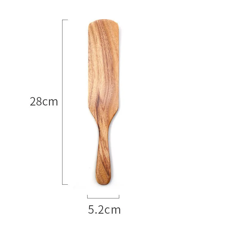 

Housewarming gift kitchen cooking utensils non stick acacia wooden spurtles set, Natural wood color