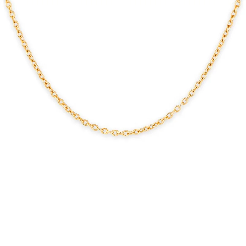 

Dainty 1.2mm 925 sterling silver 14k gold cable chain classic necklace